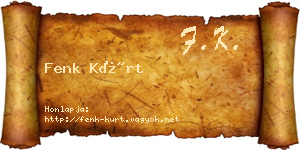 Fenk Kürt névjegykártya